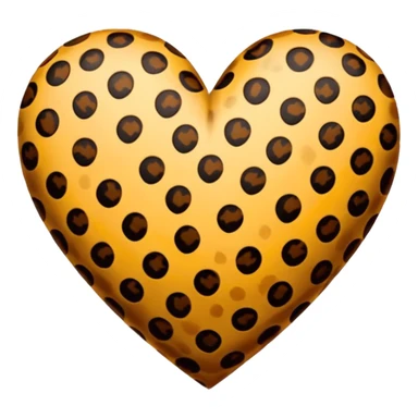 leopard print heart sticker