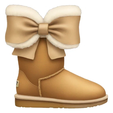 Ugg with bow on it sticker