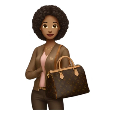 Woman with Louis Vuitton bag  sticker