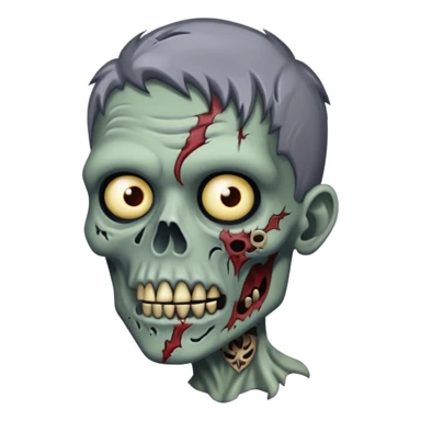 gray zombie with tattoo sticker