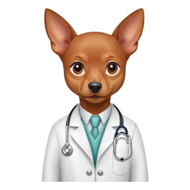 pinscher mini cute doctor sticker