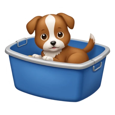 dog in litter box sticker