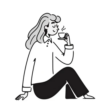 long blonde male sipping tea emote sticker