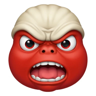 Red face angry pepe sticker