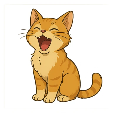 ghibli style cat doing a mewing pose sticker