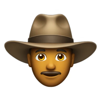 Men with a big hat sticker