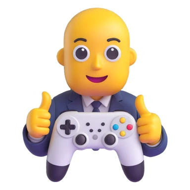 playful emoji of product owner named Peleg holding a game controller with 'Better' as a logo or badge, Israeli theme, cool approachable sticker