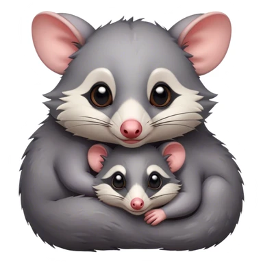 Possum hugging another possum  sticker