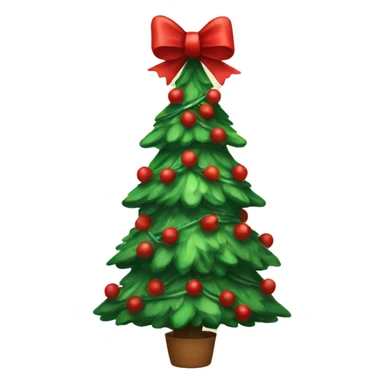 Christmas tree with red bows  sticker
