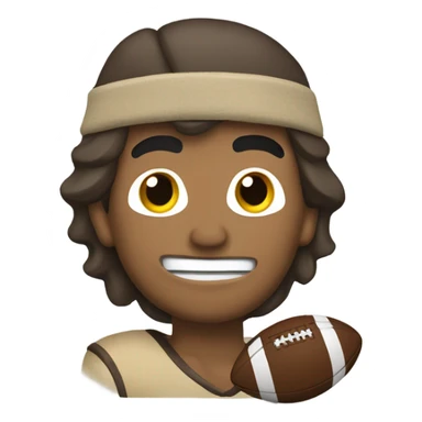Davy Crockett with a football  sticker