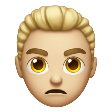  a furious emoji hiding all of its anger inside it with a sideeye full of hate sticker