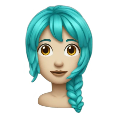 Cœur bleue turquoise sticker