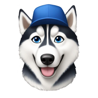 Husky with blue eyes wearing a Taylor swift hat  sticker