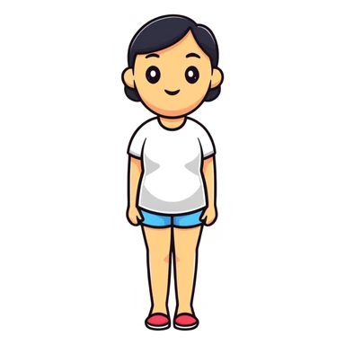 woman with exaggerated proportions sticker