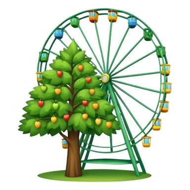 amusement park tree wheel sticker