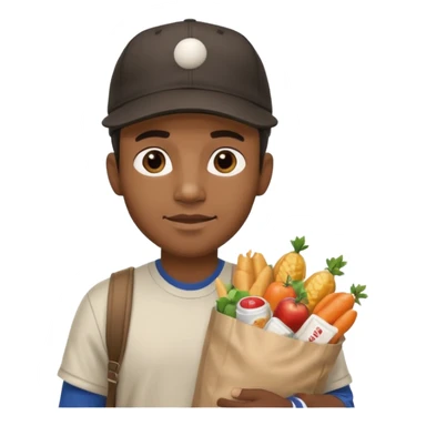Street Food Shopper black man  sticker