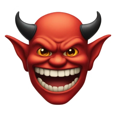 devil with evil grin rubbing his hands sticker