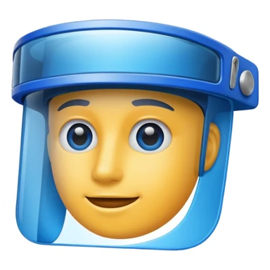 a blue rectangle labeled "visor" sticker