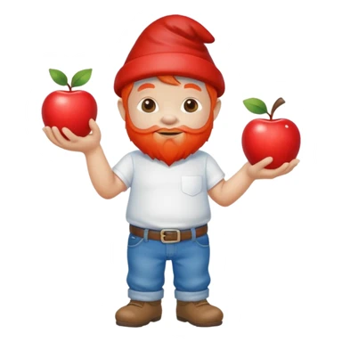 nain de jardin dans le style ios sticker