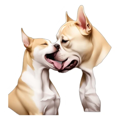 Putin kissing a pitbull sticker