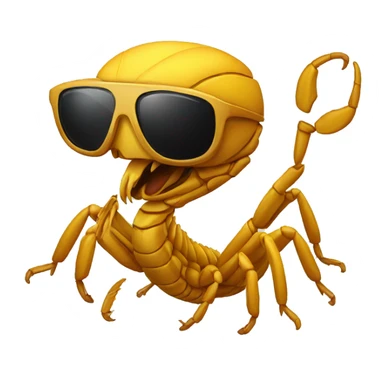 Scorpion with sunglasses sticker