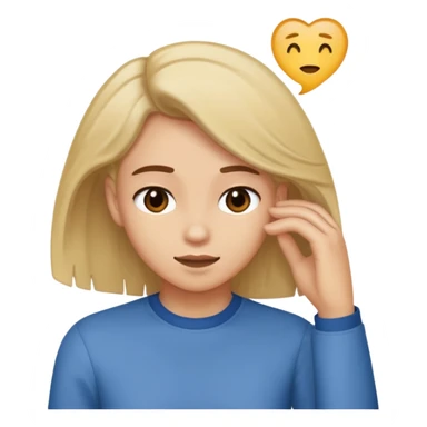 Tuck hair behind ear when flirting with someone  sticker