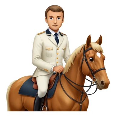 Emmanuel Macron sur un cheval sticker