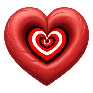 heart with a dark spiral sticker