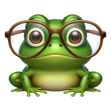 Frog with glasses sticker