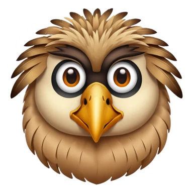 desert bird face sticker