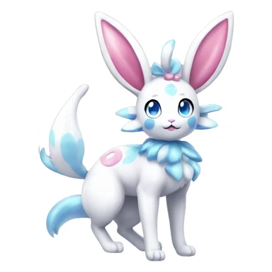 Kawaii Gorgeous Beautiful Shiny Sparkly Sylveon-Pokémon full body sticker