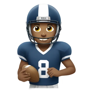 brunette boy playing football sticker