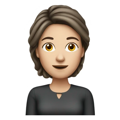 White brunette woman talking on iphone   sticker