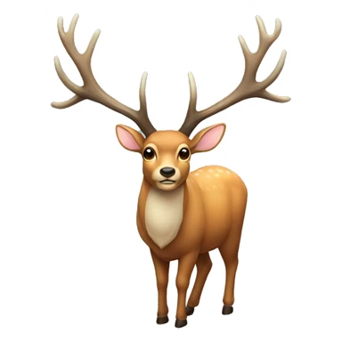 Deer with massive size antlers sticker