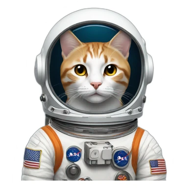 cat astronaut sticker