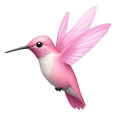 Pastel pink hummingbird  sticker
