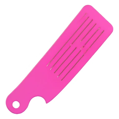 a pink brushing comb sticker