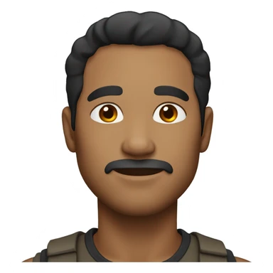 45 year old man with black hair brown skin sticker