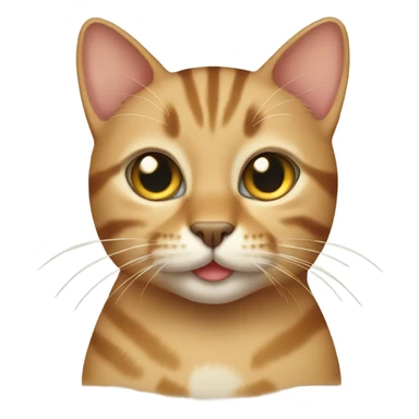 Tan tabby cat sticker