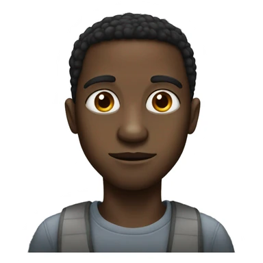 Black man with big eyes little nose sticker
