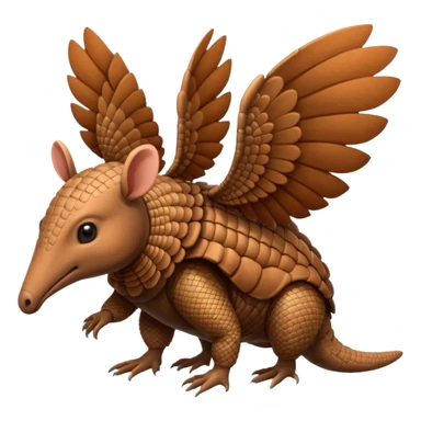 winged armadillo sticker