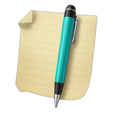 a sheet and a pen sticker