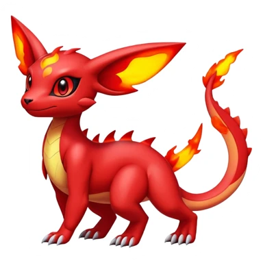 Cute Shiny Guilmon-Salandit-Umbreon-Fakémon-hybrid-creature (full body)  sticker