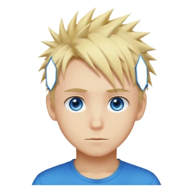 Naruto Anime style boy head sticker