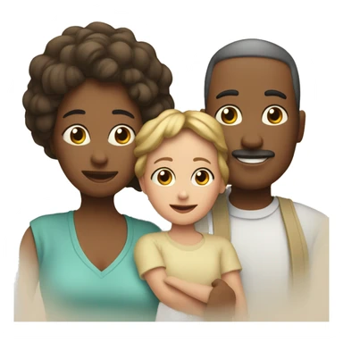 familia papa, mama, tía, hijo y 1 hermano sticker