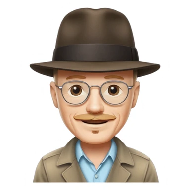 Hizenberg in hat  sticker