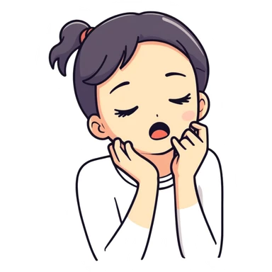 Girl choking herself sticker