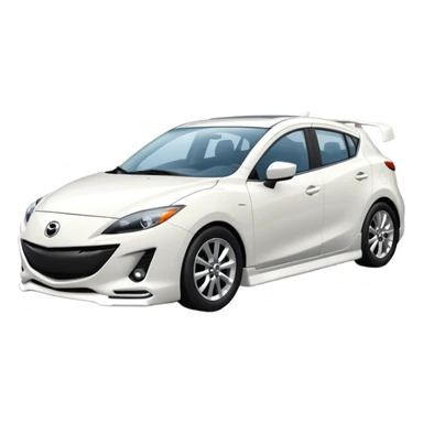 white mazda 3 2025 shape sticker