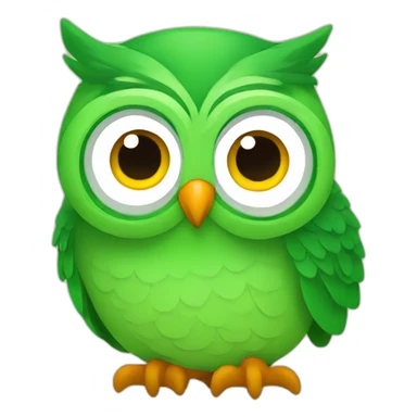 duolingo the green owl sticker