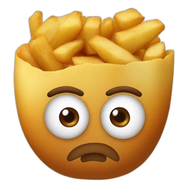 Patata frita con ojos sticker